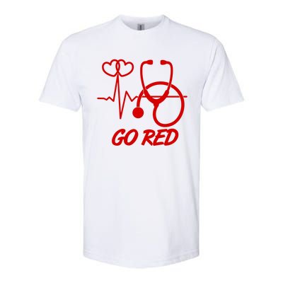 Go Red Heart Disease Awareness Month Wear Red Softstyle CVC T-Shirt