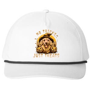 Golden Retriever Halloween No Tricks Just Treats Meaningful Gift Snapback Five-Panel Rope Hat