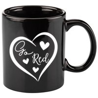 Go Red Heart Disease Awareness Gifts 11oz C Handle Ceramic Mug