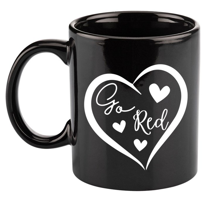 Go Red Heart Disease Awareness Gifts 11oz C Handle Ceramic Mug