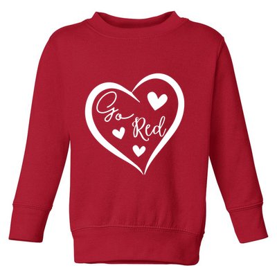 Go Red Heart Disease Awareness Gifts Toddler Sweatshirt
