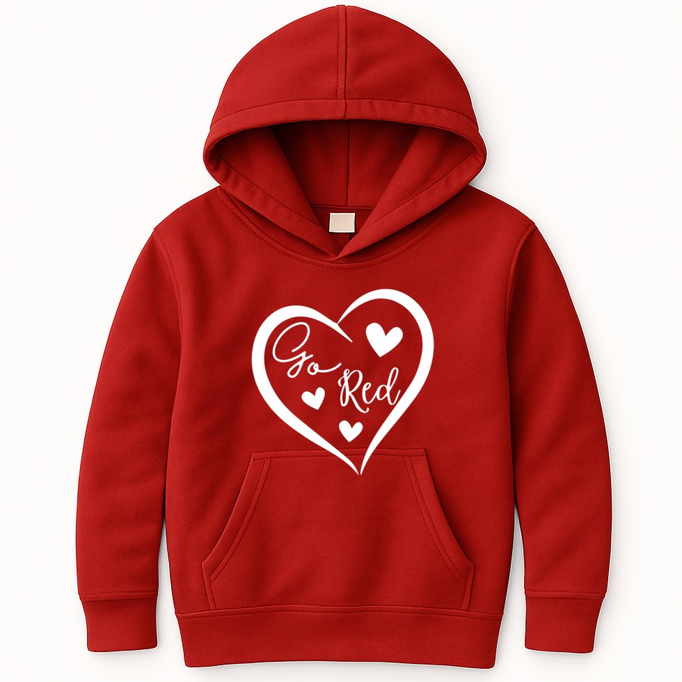 Go Red Heart Disease Awareness Gifts Kids Hoodie