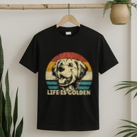 Golden Retriever Hund Life is golden retro vintage T-Shirt