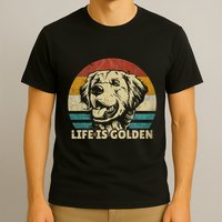 Golden Retriever Hund Life is golden retro vintage T-Shirt