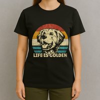 Golden Retriever Hund Life is golden retro vintage T-Shirt