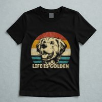 Golden Retriever Hund Life is golden retro vintage T-Shirt