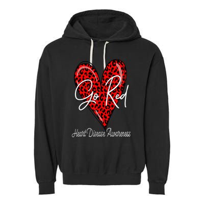 Go Red Heart Disease Awareness Chd Women February Wear Red Garment-Dyed Fleece Hoodie