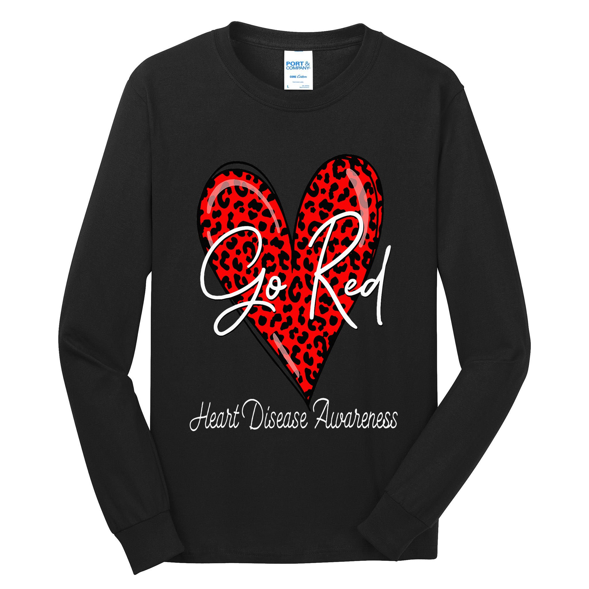 Go Red Heart Disease Awareness Chd Women February Wear Red Tall Long Sleeve T-Shirt