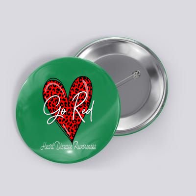 Go Red Heart Disease Awareness Chd Women February Wear Red Button