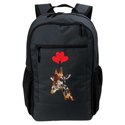 Giraffe Red Heart Valentines Day Gift For Women Daily Commute Backpack