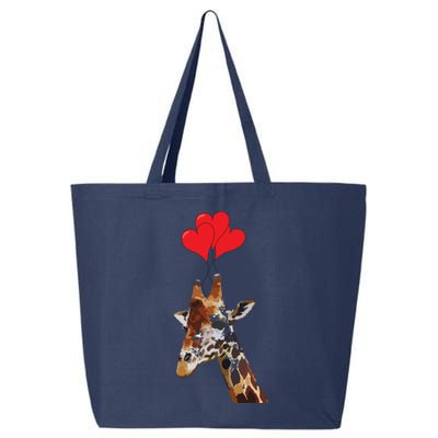 Giraffe Red Heart Valentines Day Gift For Women 25L Jumbo Tote