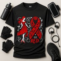 Go Red Heart Disease Awareness American Cooling Performance Crew T-Shirt