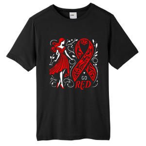 Go Red Heart Disease Awareness American Tall Fusion ChromaSoft Performance T-Shirt