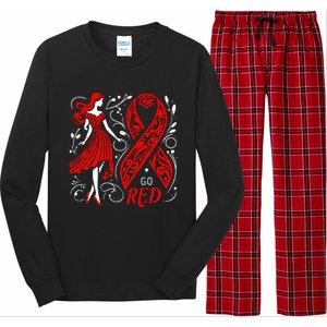 Go Red Heart Disease Awareness American Long Sleeve Pajama Set