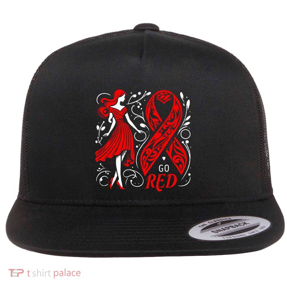 Go Red Heart Disease Awareness American Flatbill Hat