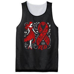 Go Red Heart Disease Awareness American Mesh Reversible Basketball Jersey Tank