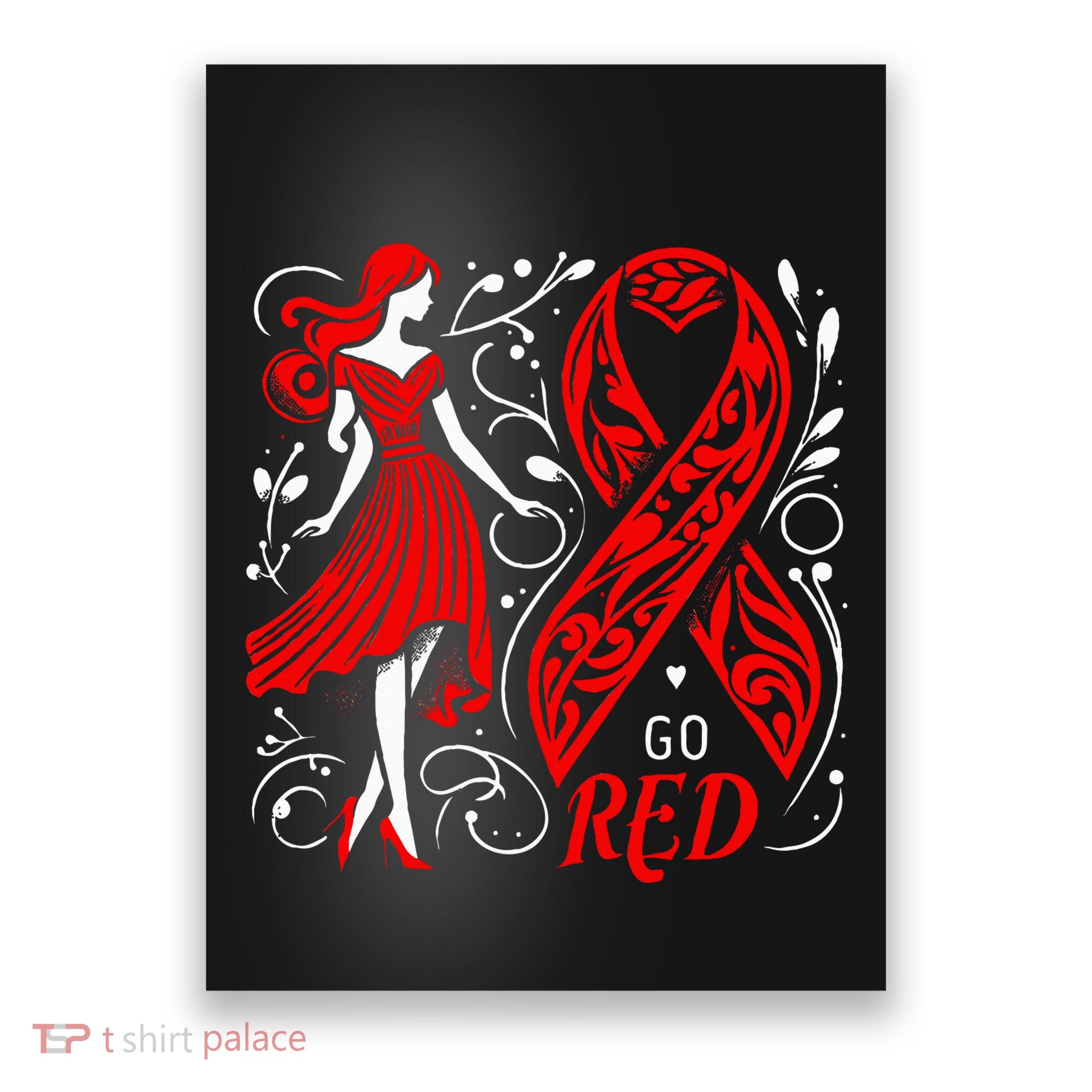 Go Red Heart Disease Awareness American Poster