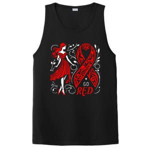 Go Red Heart Disease Awareness American PosiCharge Competitor Tank