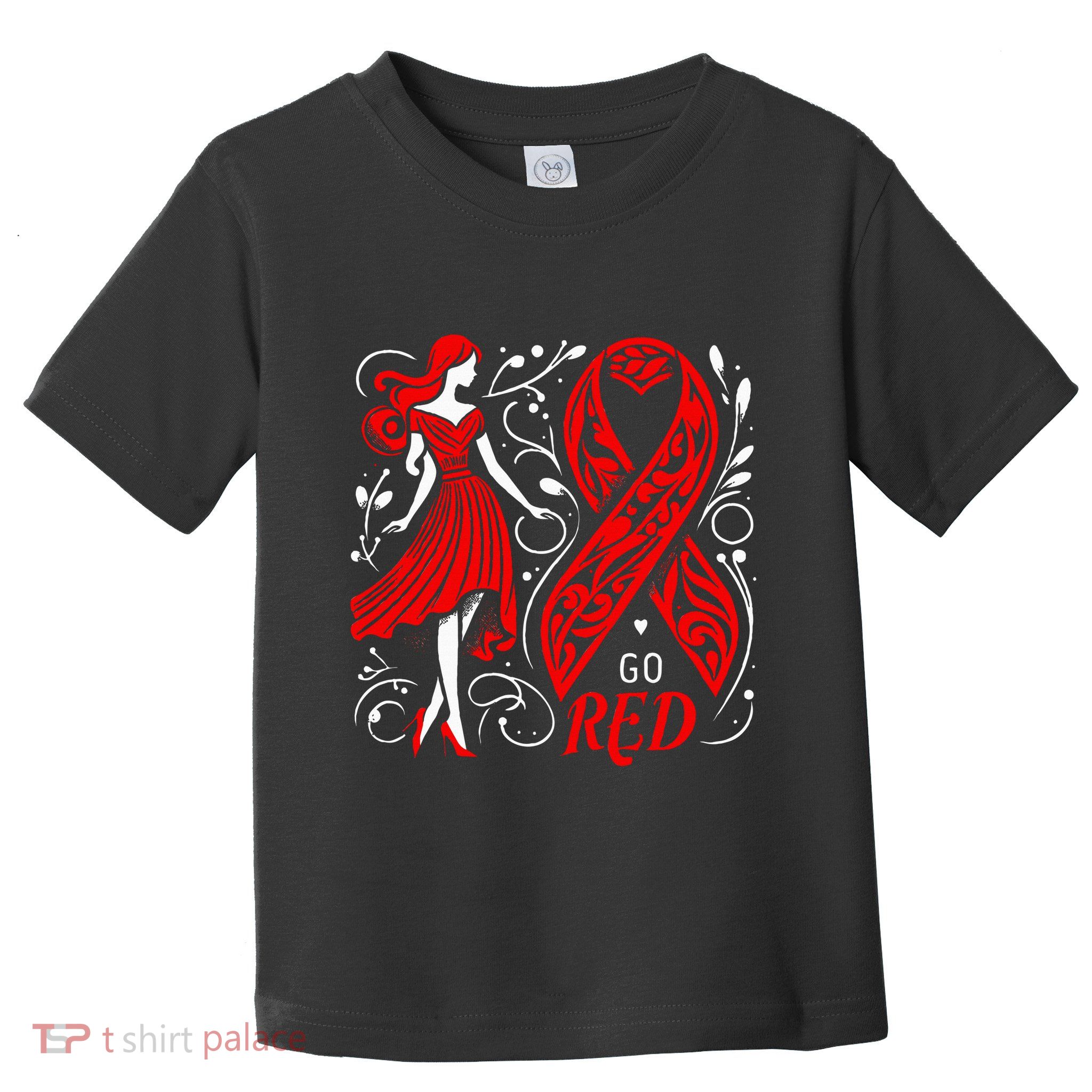Go Red Heart Disease Awareness American Toddler T-Shirt