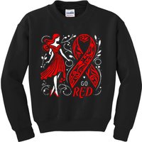 Go Red Heart Disease Awareness American Kids Sweatshirt