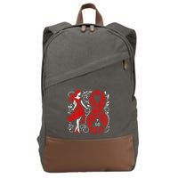 Go Red Heart Disease Awareness American Cotton Canvas Backpack