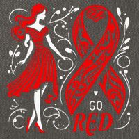 Go Red Heart Disease Awareness American Cotton Canvas Backpack