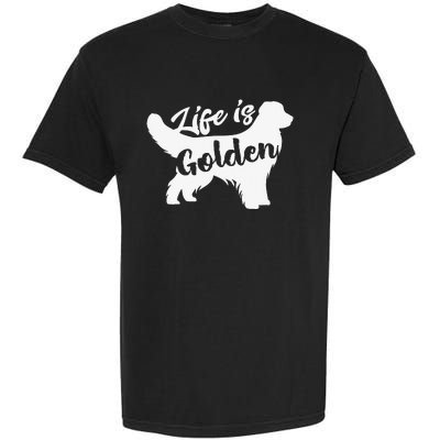 Golden Retriever Hund Life is golden retro vintage Garment-Dyed Heavyweight T-Shirt