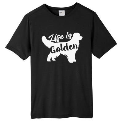 Golden Retriever Hund Life is golden retro vintage Tall Fusion ChromaSoft Performance T-Shirt