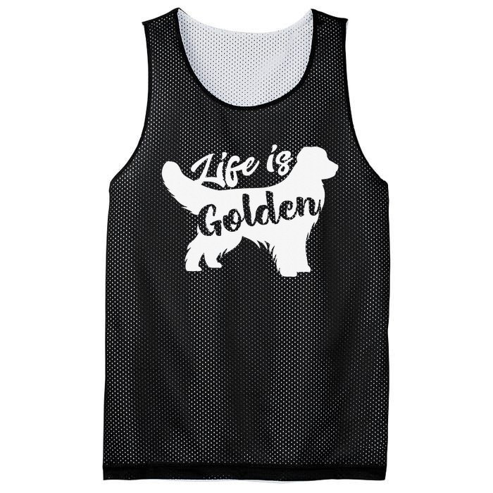 Golden Retriever Hund Life is golden retro vintage Mesh Reversible Basketball Jersey Tank