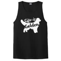 Golden Retriever Hund Life is golden retro vintage PosiCharge Competitor Tank