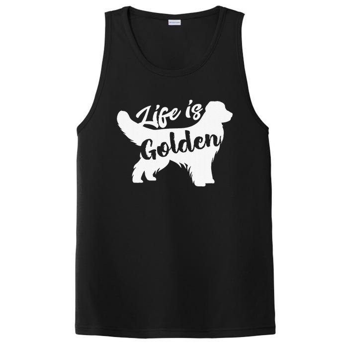 Golden Retriever Hund Life is golden retro vintage PosiCharge Competitor Tank