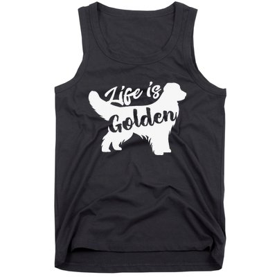 Golden Retriever Hund Life is golden retro vintage Tank Top