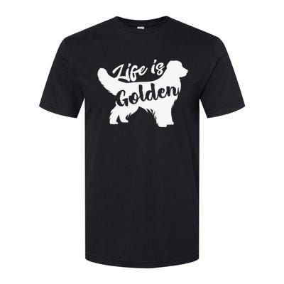 Golden Retriever Hund Life is golden retro vintage Softstyle CVC T-Shirt