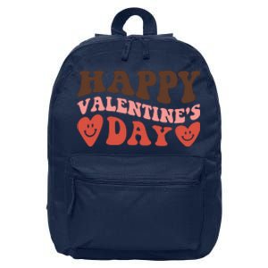 Groovy Retro Happy Valentine's Day Gift 16 in Basic Backpack