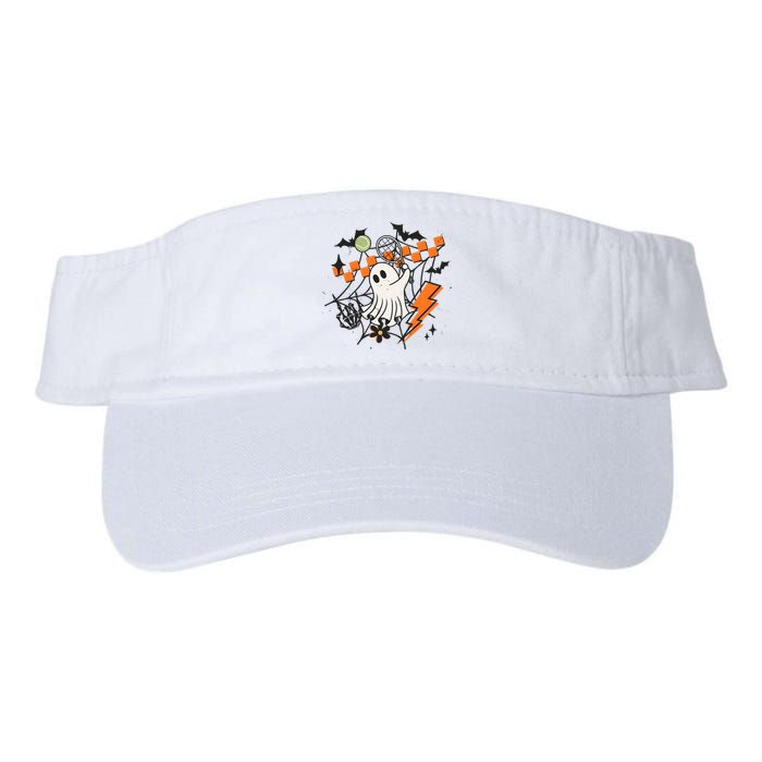 Ghost Retro Halloween Tennis Valucap Bio-Washed Visor