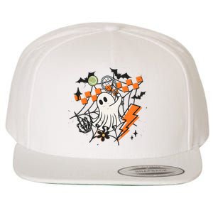 Ghost Retro Halloween Tennis Wool Snapback Cap