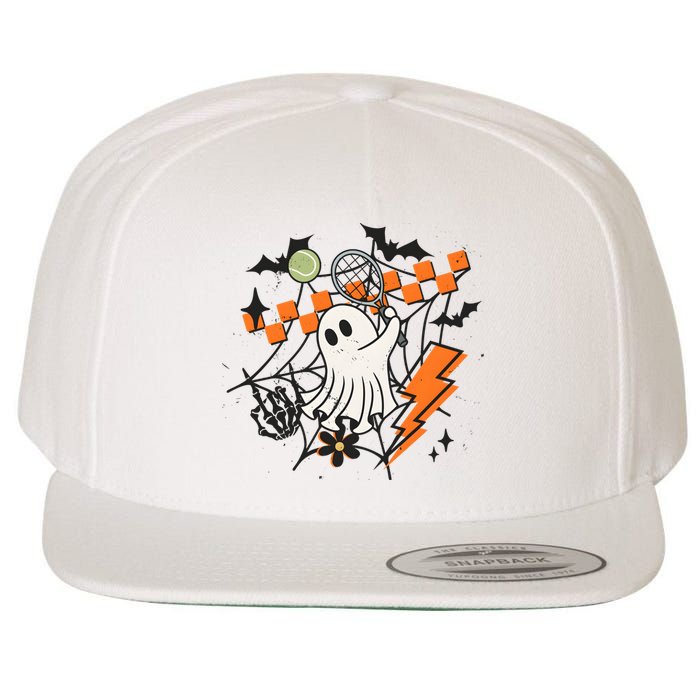 Ghost Retro Halloween Tennis Wool Snapback Cap