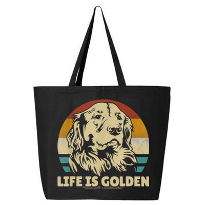 Golden Retriever Hund Life Is Golden Retro Vintage 25L Jumbo Tote