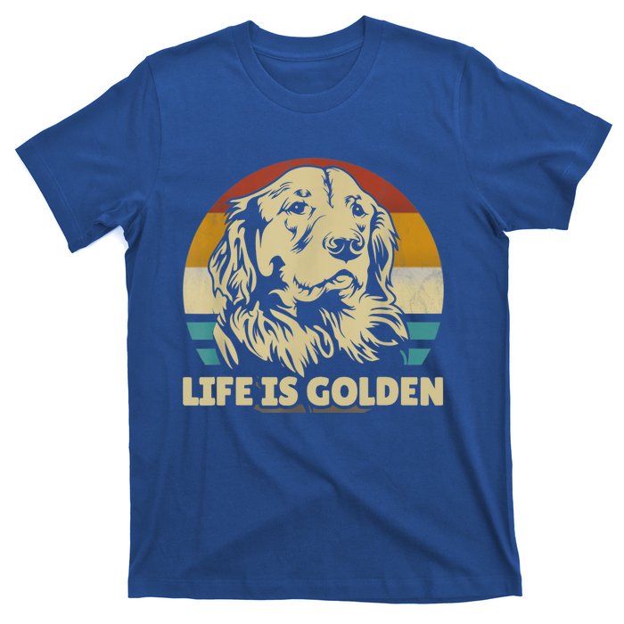 Golden Retriever Hund Life Is Golden Retro Vintage T-Shirt