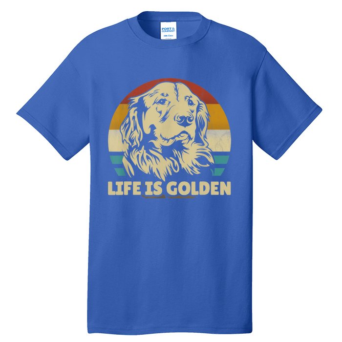 Golden Retriever Hund Life Is Golden Retro Vintage Tall T-Shirt