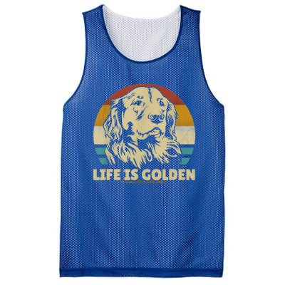 Golden Retriever Hund Life Is Golden Retro Vintage Mesh Reversible Basketball Jersey Tank