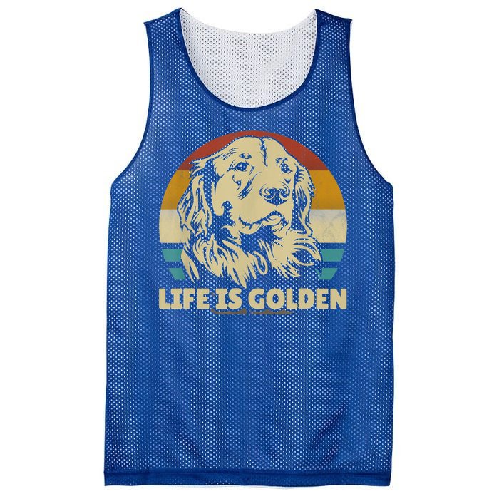 Golden Retriever Hund Life Is Golden Retro Vintage Mesh Reversible Basketball Jersey Tank