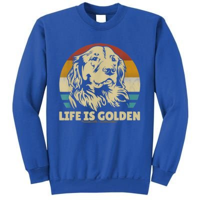 Golden Retriever Hund Life Is Golden Retro Vintage Tall Sweatshirt