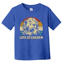 Golden Retriever Hund Life Is Golden Retro Vintage Toddler T-Shirt