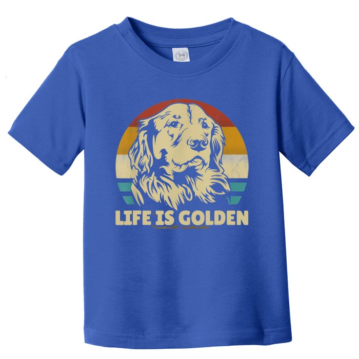 Golden Retriever Hund Life Is Golden Retro Vintage Toddler T-Shirt