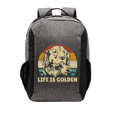 Golden Retriever Hund Life Is Golden Retro Vintage Vector Backpack