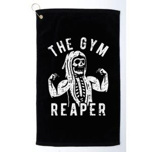 Gym Reaper Halloween Costume Funny Skeleton Fitness Workout Platinum Collection Golf Towel