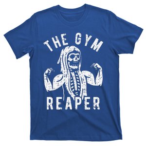 Gym Reaper Halloween Costume Funny Skeleton Fitness Workout T-Shirt