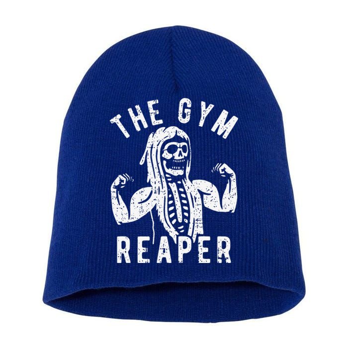 Gym Reaper Halloween Costume Funny Skeleton Fitness Workout Short Acrylic Beanie