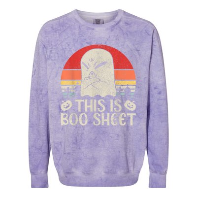 Ghost Retro Halloween Outfit, This Is Boo Sheet Colorblast Crewneck Sweatshirt